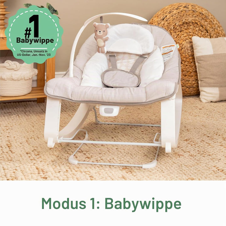 Ingenuity Keep Cozy 3-in-1 Baby Wippe, Sitz und Schaukel für Babys bis Kleinkinder, mit Vibrationen