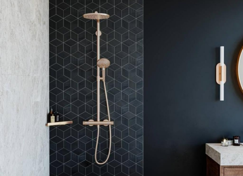 hansgrohe wassersparendes Duschsystem Raindance Select S 240 PowderRain Regendusche (Duschkopf, Dusc