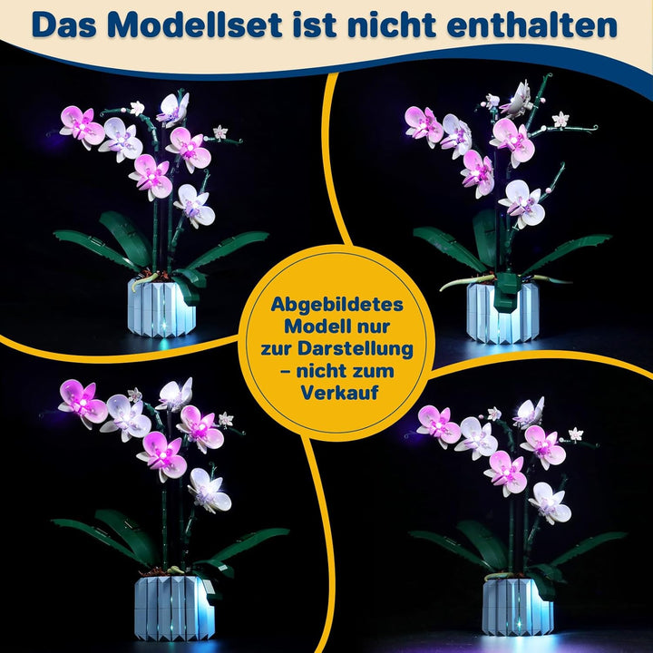 LocoLee Led Licht Set Kompatibel mit LEGO Orchidee, Led Beleuchtungs Set Compatible with LEGO 10311