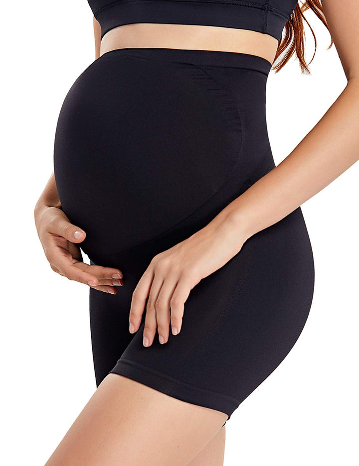 Gratlin Damen Seamless Umstands Schwangerschaft Unterhose Shorts M Schwarz, M Schwarz