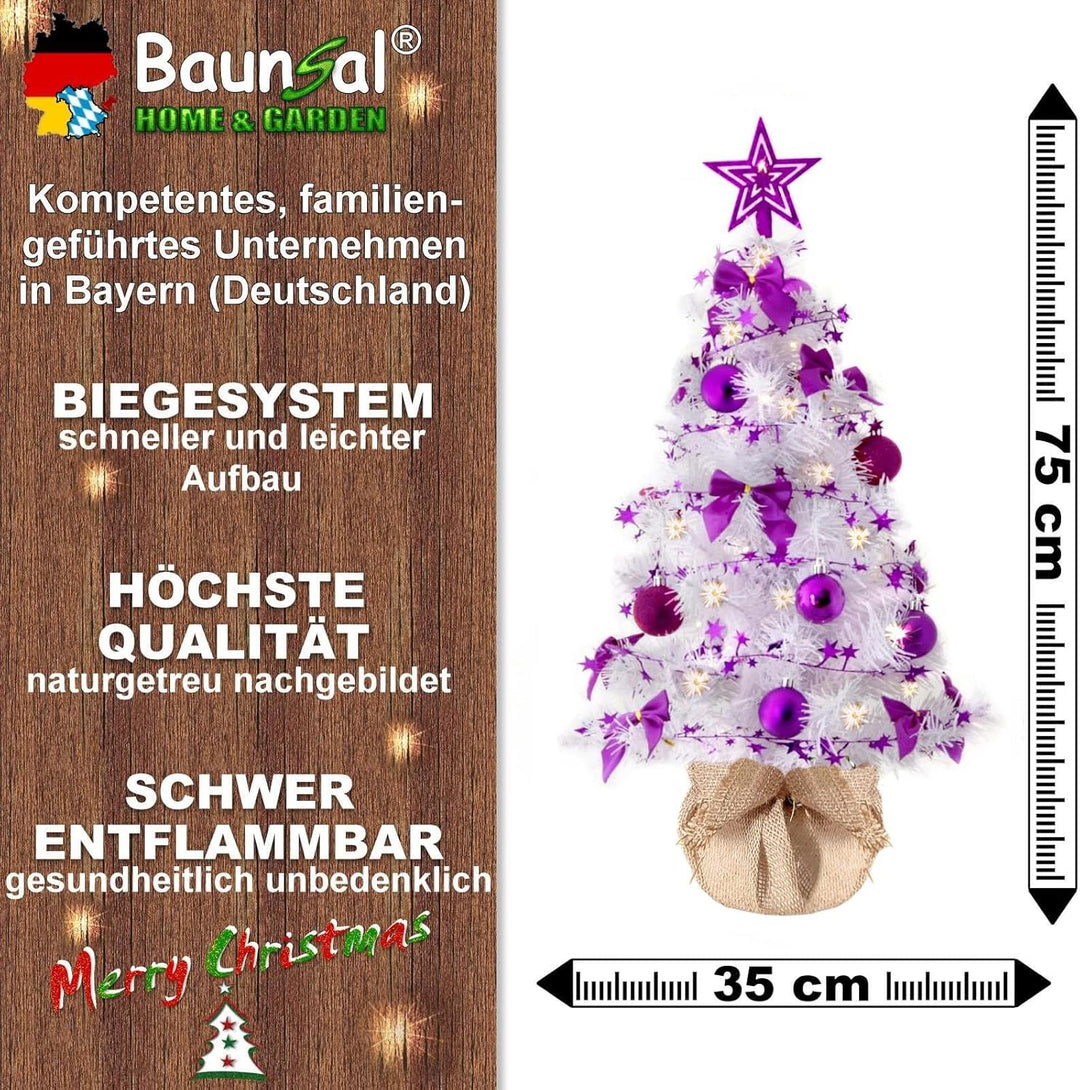 Weihnachtsbaum künstlich (WBD) mit Weihnachtsdeko und Led Lichterkette mit Fernbedienung Weihnachtsb