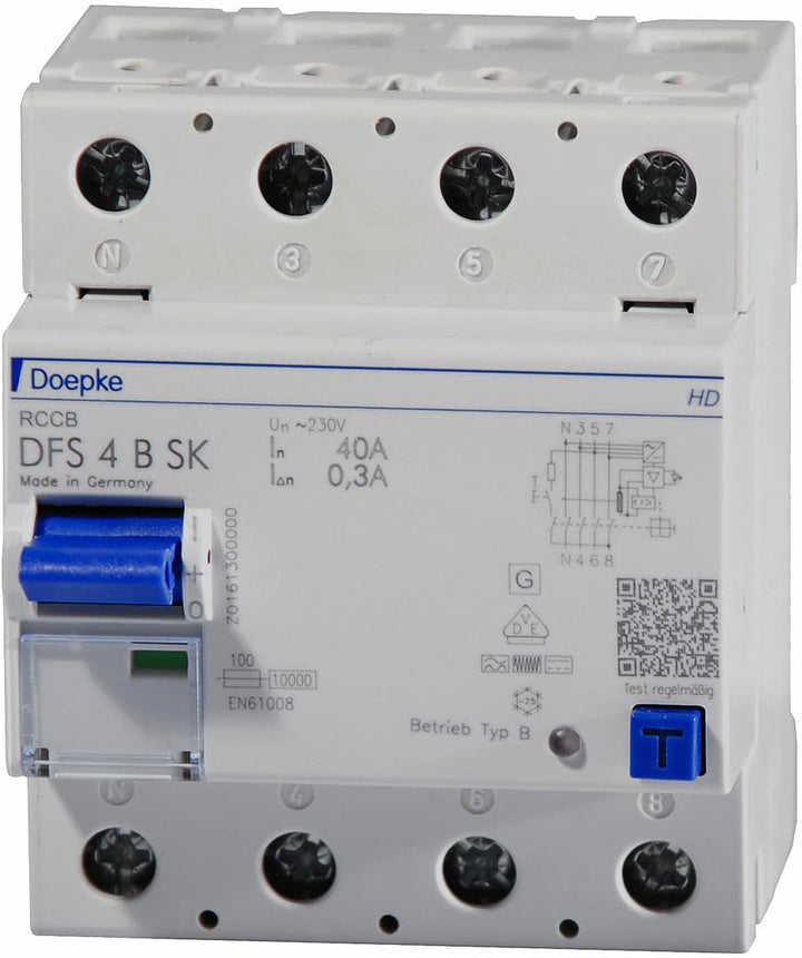 Doepke FI-Schalter DSF4#09136998HD 040-4/0,30-B SK HD Fehlerstrom-Schutzschalter 4014712214125
