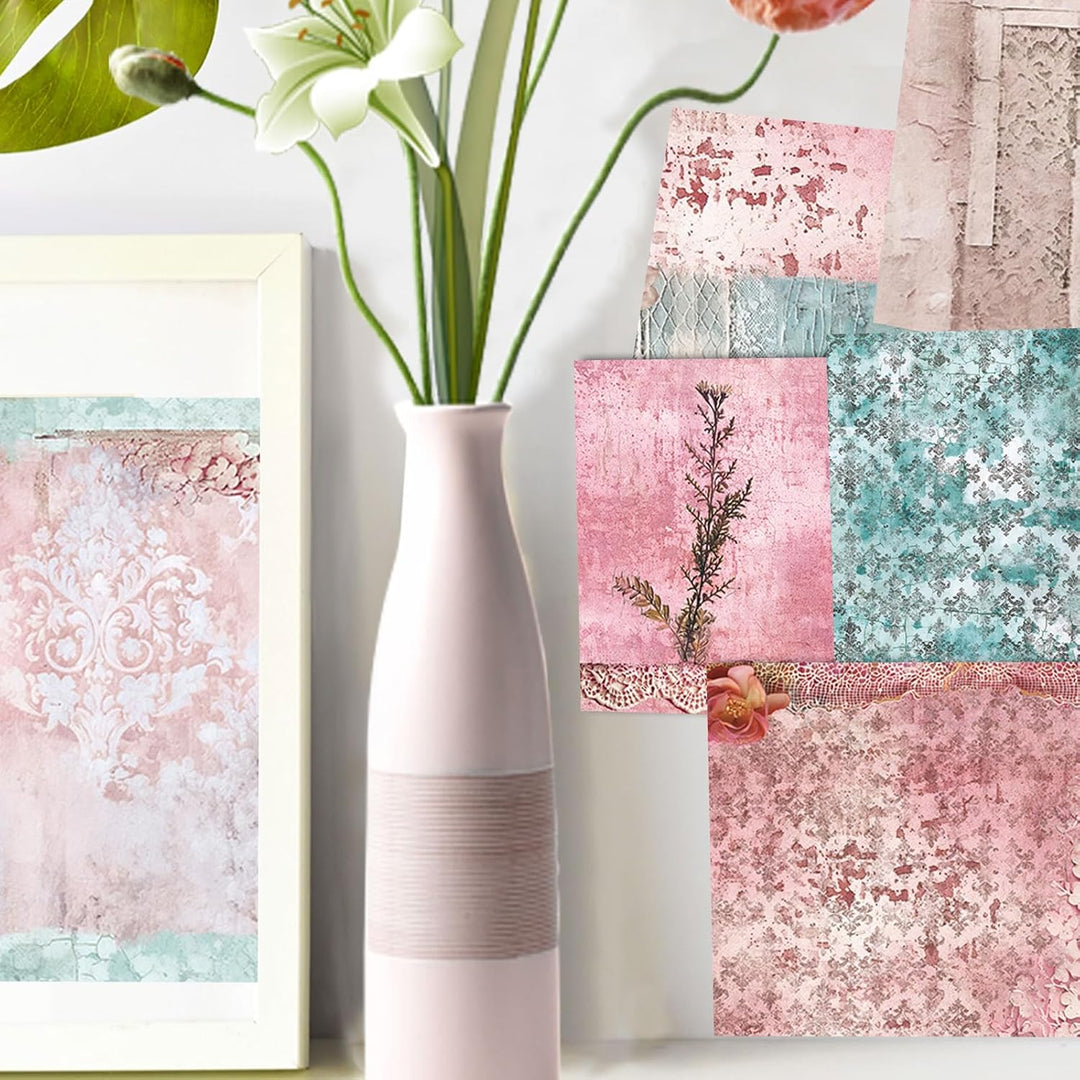 48 Stück Designpapier Block mit Muster Doppelseitiges Scrapbook Papier Decoupage Papier Hintergrundp