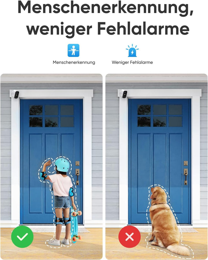 eufy Security eufyCam 2C, kabellose Überwachungskamera aussen, 180 Tage Akku, HD 1080p, IP67 wetterf