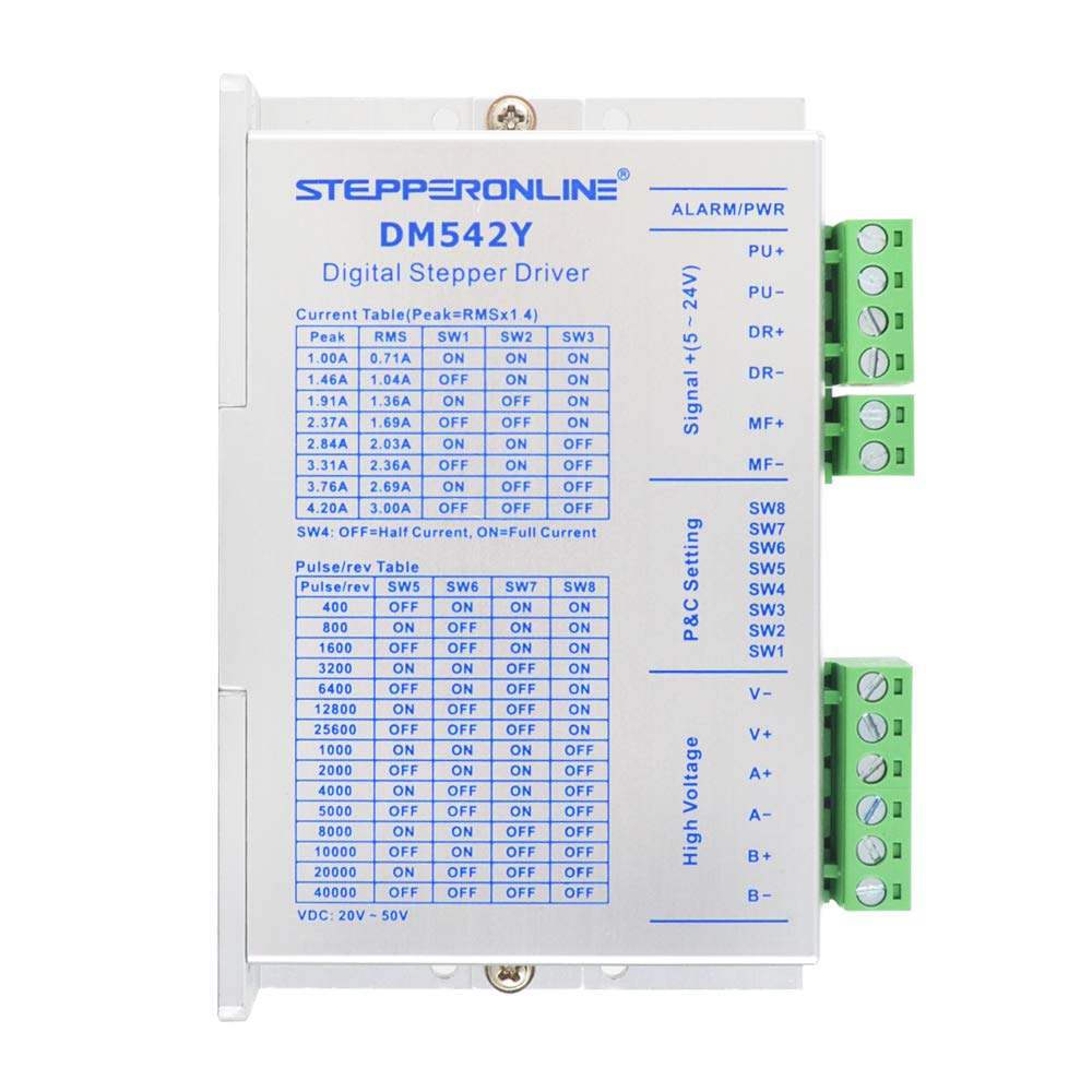 STEPPERONLINE 1 Achse CNC-Kit 1.9Nm 2.8A Nema 23 Schrittmotor & Treiber DM542Y CNC-Mühlrouter Drehro