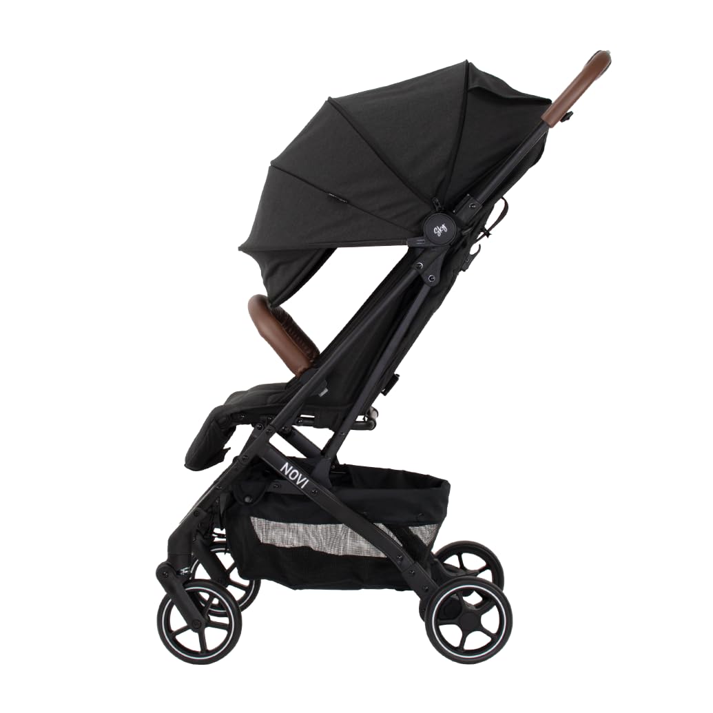 Novi Baby® Sky Buggy - Schwarz - zusammenklappbar - Inklusive Becherhalter - Inklusive Regenschutz,