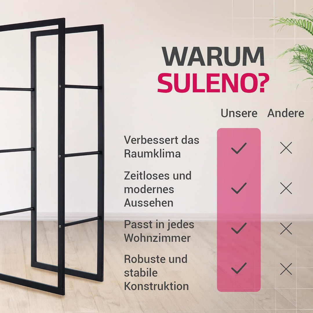 SULENO Kaminholzregal CARDIFF Feuerholzregal Innen Brennholzregal Holzhalter