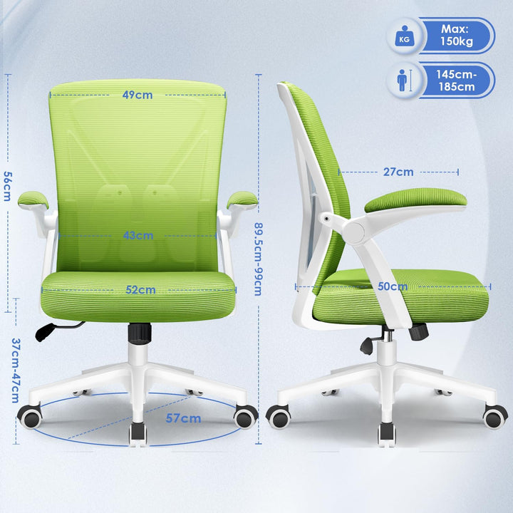 Hinonde Bürostuhl, Ergonomischer Schreibtischstuhl mit Lendenwirbelstütze, Bürostuhl Ergonomisch Tes