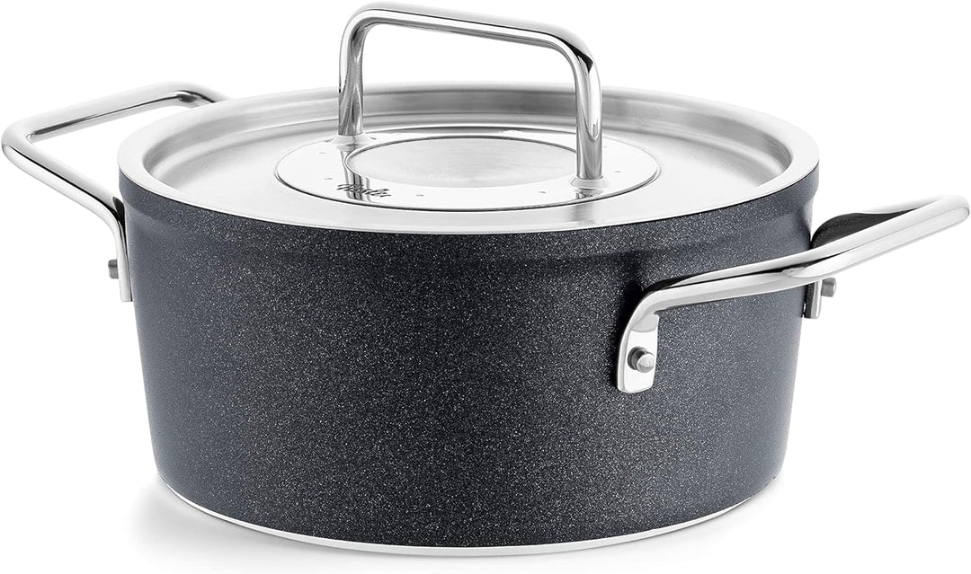 Fissler Adamant / Aluminium-Kochtopf (Ø 18 cm, 2L) Töpfe-beschichtet mit Metall-Deckel, antihaftend