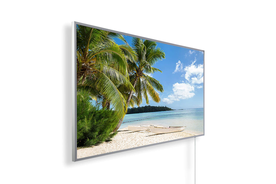 Infrarotheizung mit Bild – Bildmotiv – TÜV SÜD - 800 Watt Bildheizung - Weisser Rahmen (40. Insel Pa