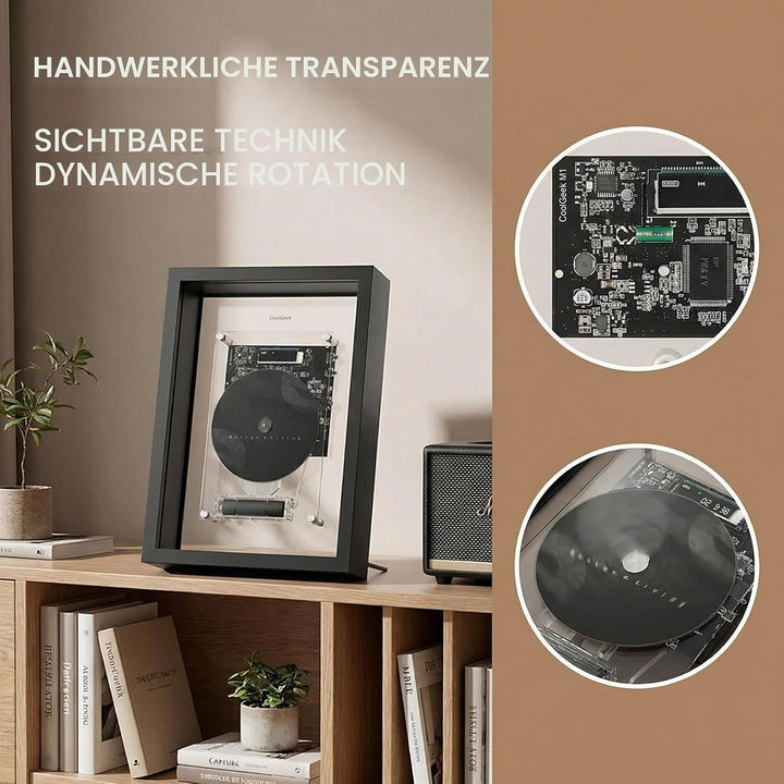 Musikrahmen-CD-Player, Wandmontage, Musik-Dekorativer Bilderrahmen, mit Fernbedienung/5.0 Bluetooth/