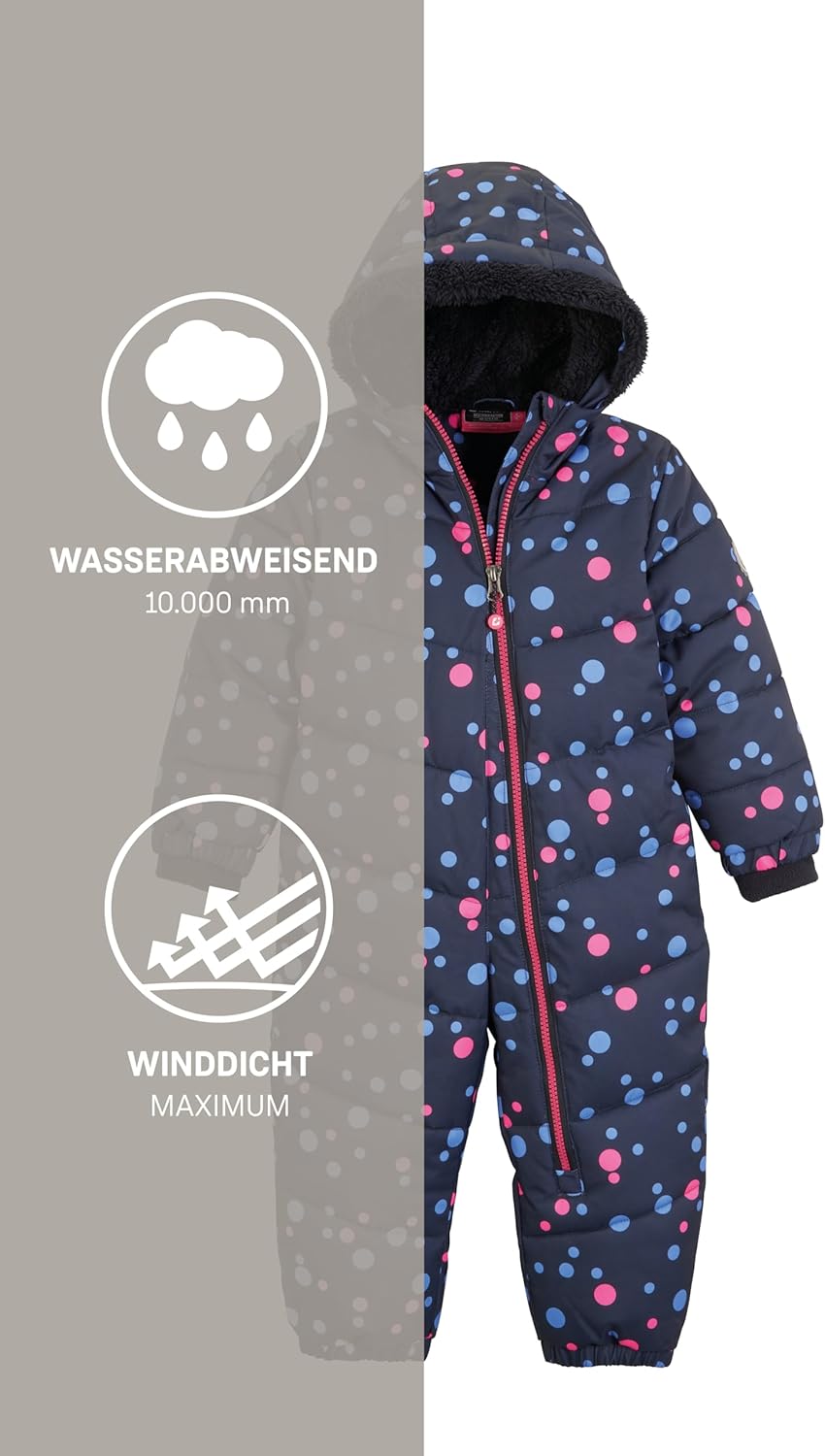 Killtec Unisex Kinder Karter Mini Overall In Daunenoptik Mit Kapuze 98-104 dunkelnavy, 98-104 dunkel