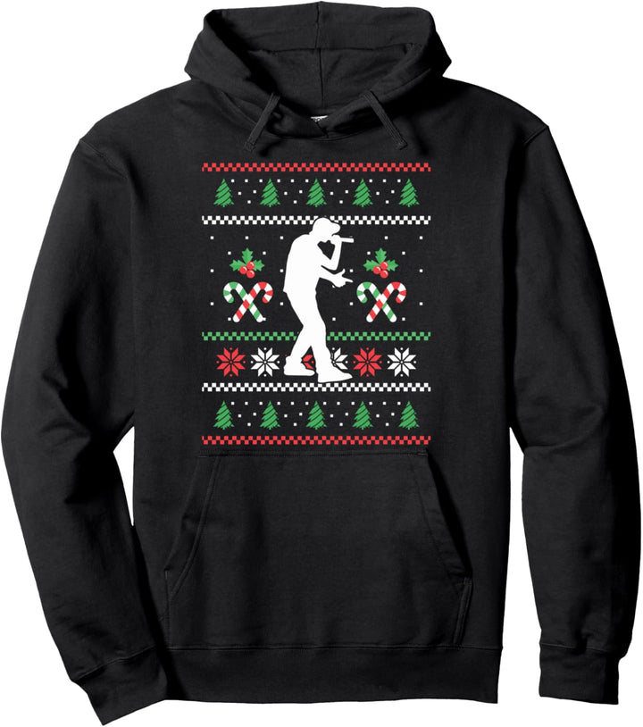 Ugly Weihnachten Christmas Weihnachtsmann Hip Hop Rapper Rap Pullover Hoodie
