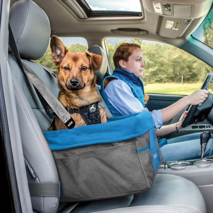 Kurgo Skybox Sitzerhöhung Auto für Hunde & Haustiere, Hunde Autositz, inkl. Hunde Anschnallgurt Auto
