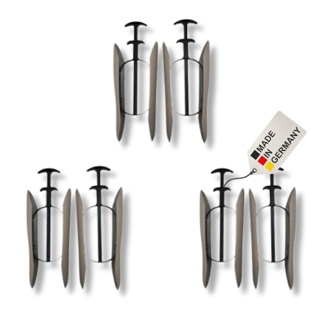DELFA Stiefelformer 3 Paar im Set mit innovativem Sensomatic Federelement, Stiefelschaftformer, warm