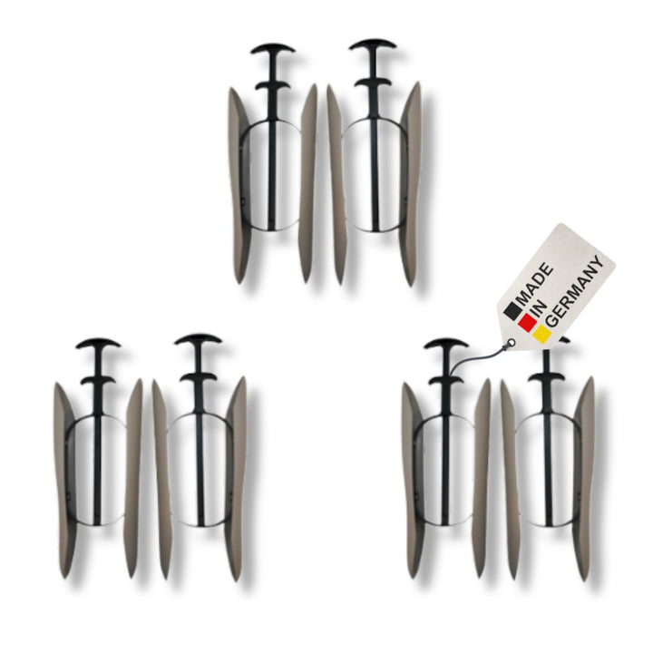 DELFA Stiefelformer 3 Paar im Set mit innovativem Sensomatic Federelement, Stiefelschaftformer, warm