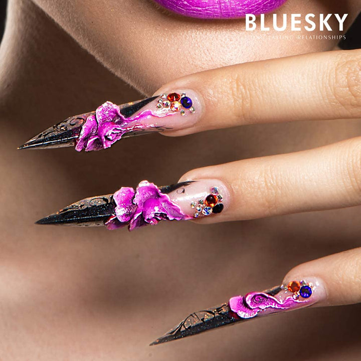 Bluesky Aufbaugel für Nägel und Nagelverlängerungen, Nagelhärter und Nagelreparatur, Soak Off - Klar