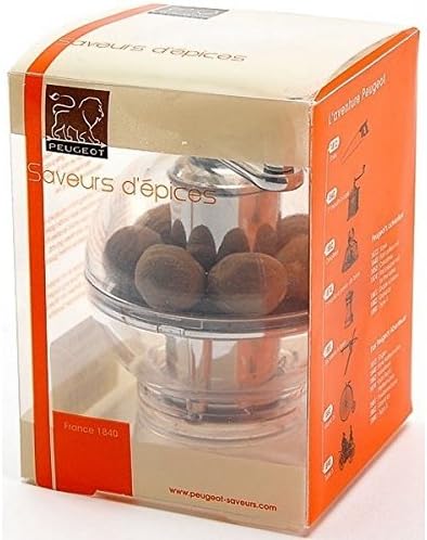 PEUGEOT - Muskatmühle Tidore 11 cm - Mit Aufbewahrungsfach - Aus Acryl - Transparent, 11 cm