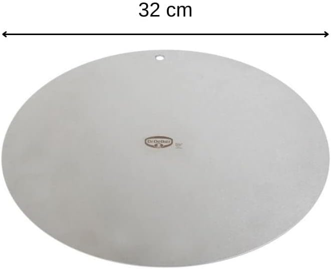 Dr. Oetker Deko- und Transportplatte, Ø32cm, Küchenhelfer aus hochwertigem Edelstahl, Farbe: silber