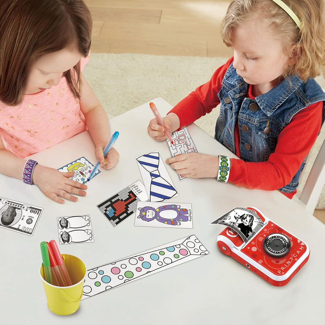 VTech KidiZoom Print Cam – Sofortbild-Kinderkamera mit Druckfunktion, Selfie- und Videofunktion, Eff