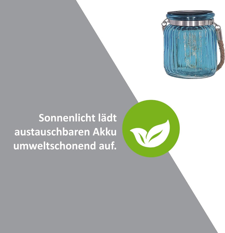 ISOTRONIC LED Solarlampe (6er Set) Solarleuchte/Solar Laterne, Hängeleuchte für Garten, Balkon und A