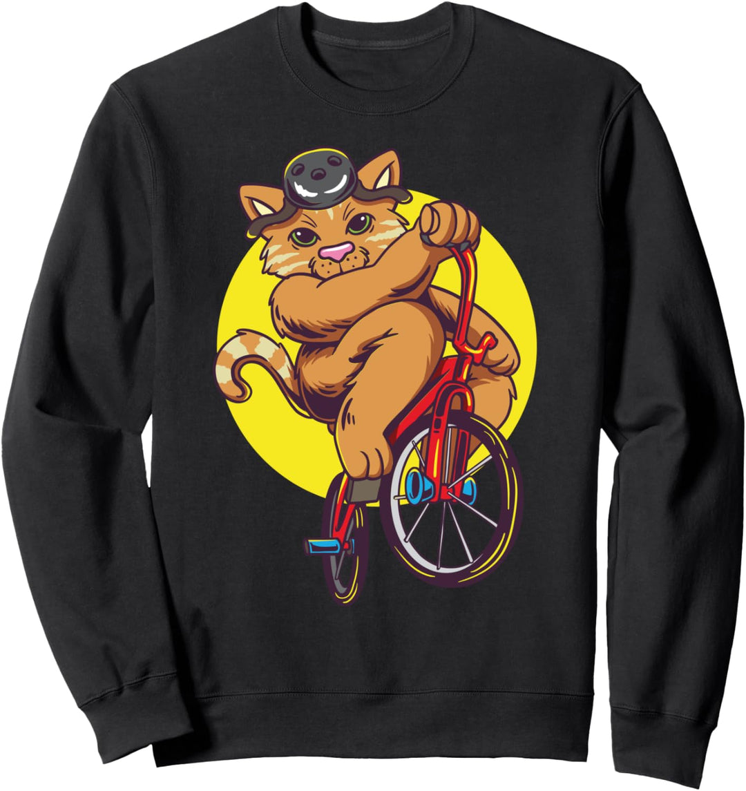 süsse Katze, die ein BMX-Fahrrad fährt geschenk Sweatshirt