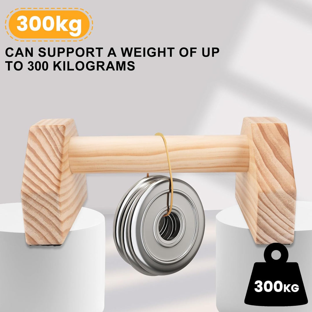 JOYBOY Liegestützgriffe Holz,Push-Up Bars,Premium Liegestützgriffe für Fitness,Holz Parallettes Cali