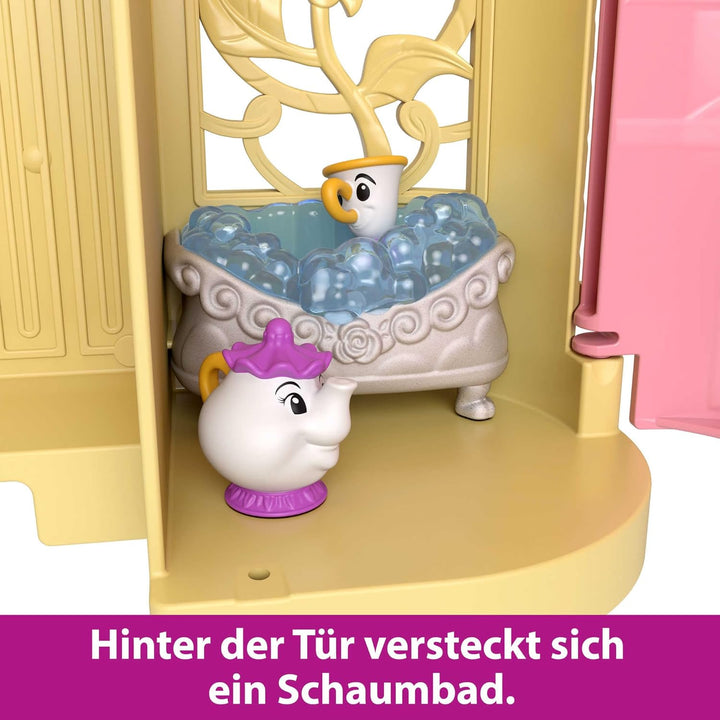 DISNEY Belles Schloss - Inspiriert von "Die Schöne und das Biest", Puppenhaus-Spielset, Reisespielze
