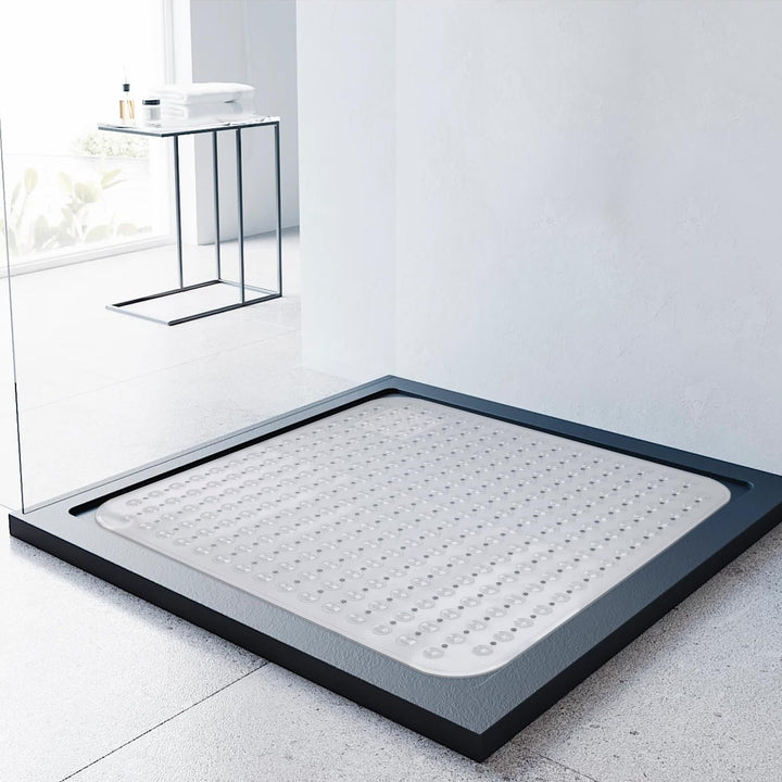 Duschmatte rutschfest 80x80cm Duscheinlage, Antirutschmatte mit Saugnäpfe für Dusche oder Badewanne,