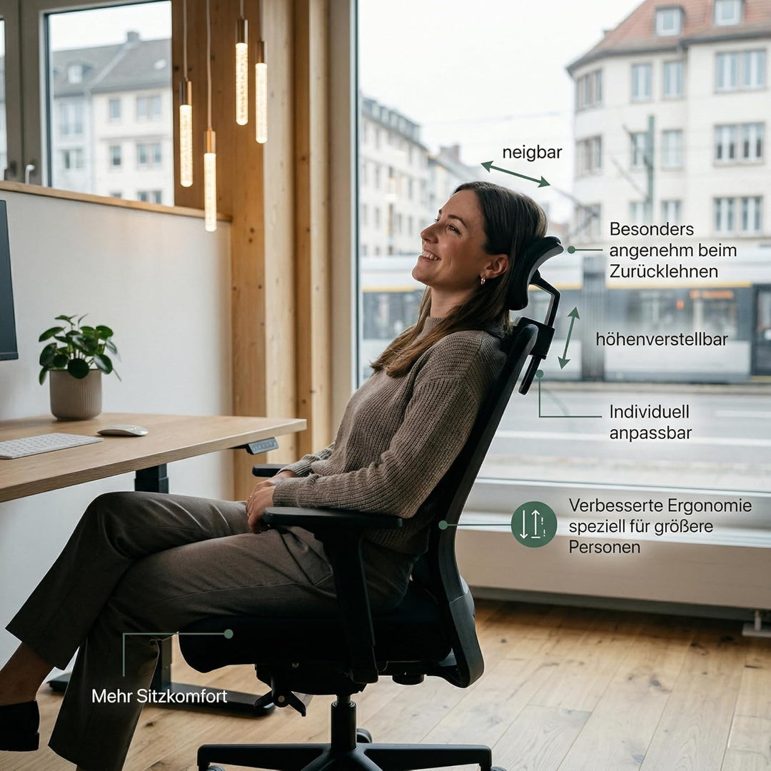 Business, Bürostuhl, für Unternehmen konzipiert, viele ergonomische Funktionen, hoher Sitzkomfort, S