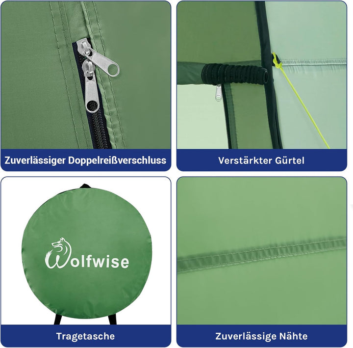 Wolfwise Pop up Toilettenzelt Umkleidezelt, Camping Duschzelt Outdoor Mobile Toilette Umkleidekabine