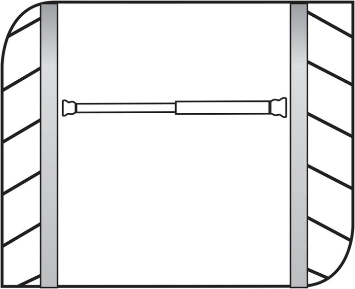 RIDDER 55101-350 Duschvorhangstange Ø 25 mm ausziehbar von 70-115 cm, Aluminium, weiss Weiss Ø 25 mm