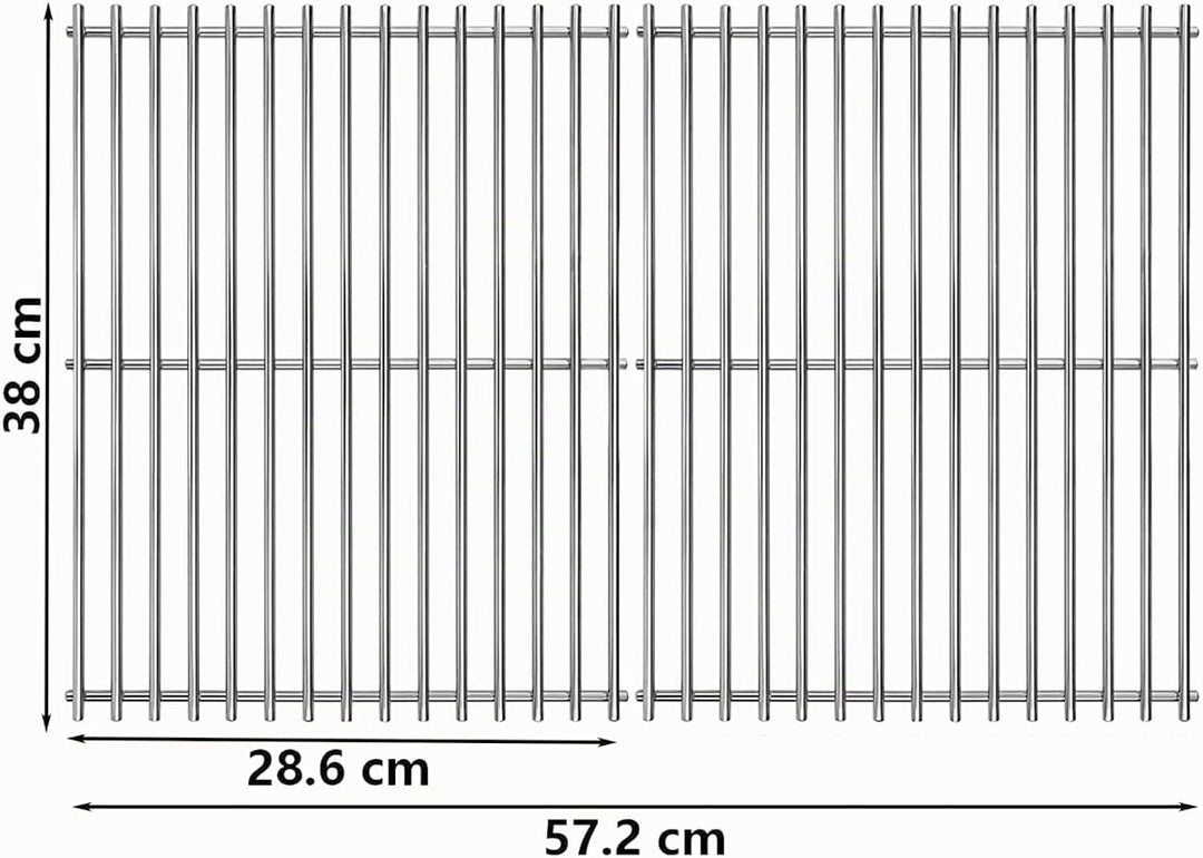 GFTIME 38CM X 28.6CM Edelstahl Grillrost 7521 für Weber Spirit Classic E200 E210 S200 S210 (mit seit