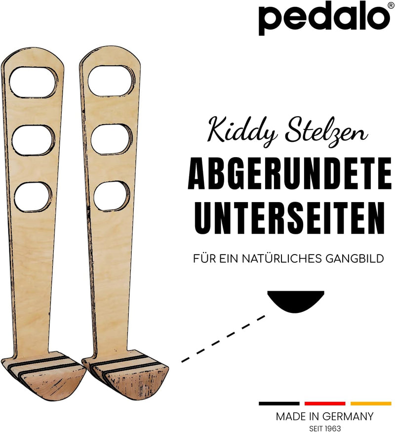 pedalo Kiddy-Stelzen I Holzstelzen I Kinderstelzen I Mitwachsende Stelzen I für Einsteiger