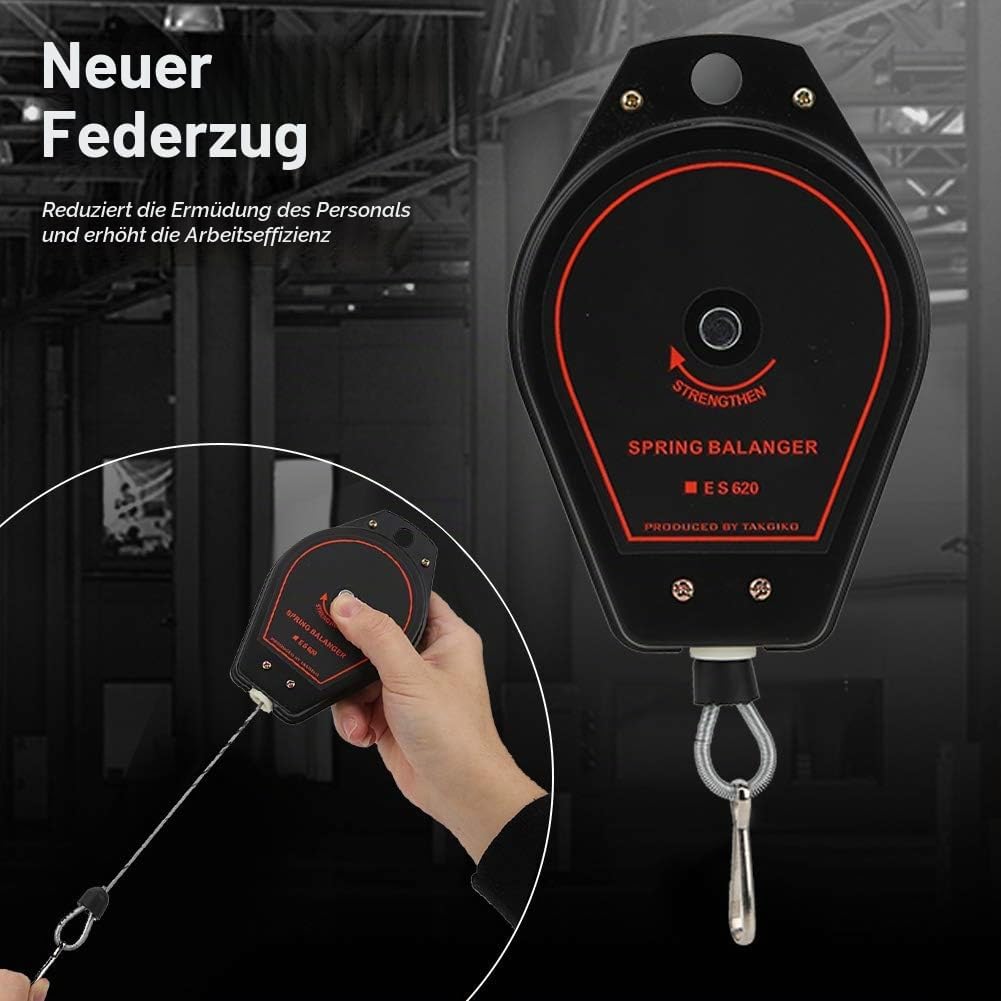 ES620 Federzug, Federzug Seilzug Federzughalterung Einziehbarer Feder Balancer Werkzeughalter 0,6~2,