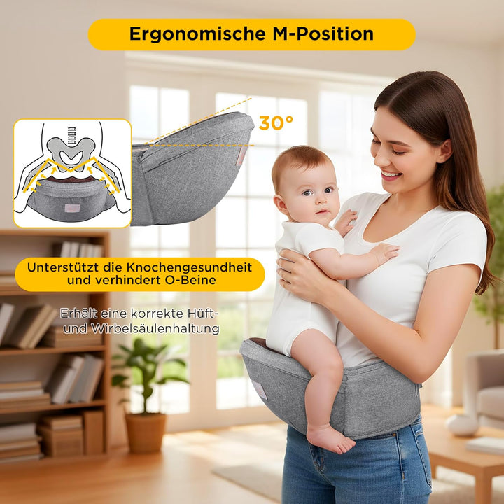 GAGAKU Baby Hüftsitz Verstellbarer Hüftsitz-Babytrage Ergonomisch Seitliche Babytrage Leichtgewicht