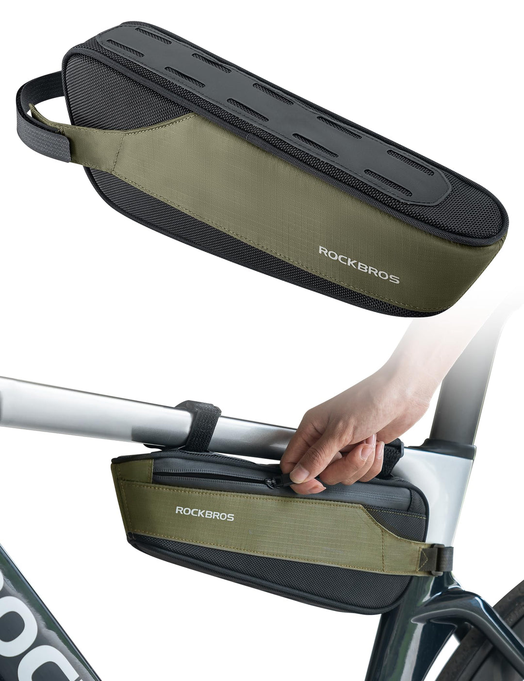 ROCKBROS Fahrradtasche Reflektierende Rahmentasche Werkzeugtasche Fahrradzubehör Grosse Kapazität vo