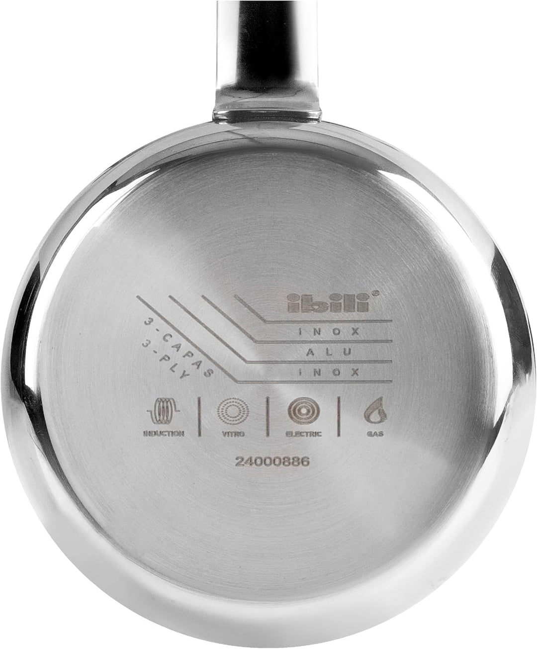 IBILI Blinis Triply Natural Dreilagige Pfanne, 12 cm, Edelstahl, induktionsgeeignet, ohne Antihaftbe
