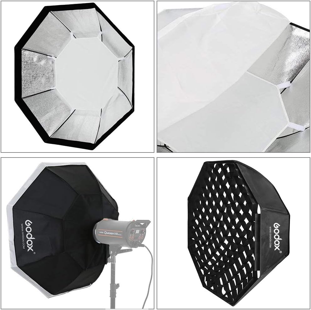 GODOX Softbox 120cm 47in Achteckige Softbox Honeycomb Gitter Softboxen Bowens Halterung für Blitzger
