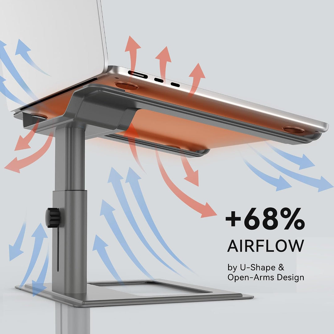 SOUNDANCE Laptop-Ständer für Schreibtisch, verstellbar, ergonomischer Laptop-Ständer für den Schreib