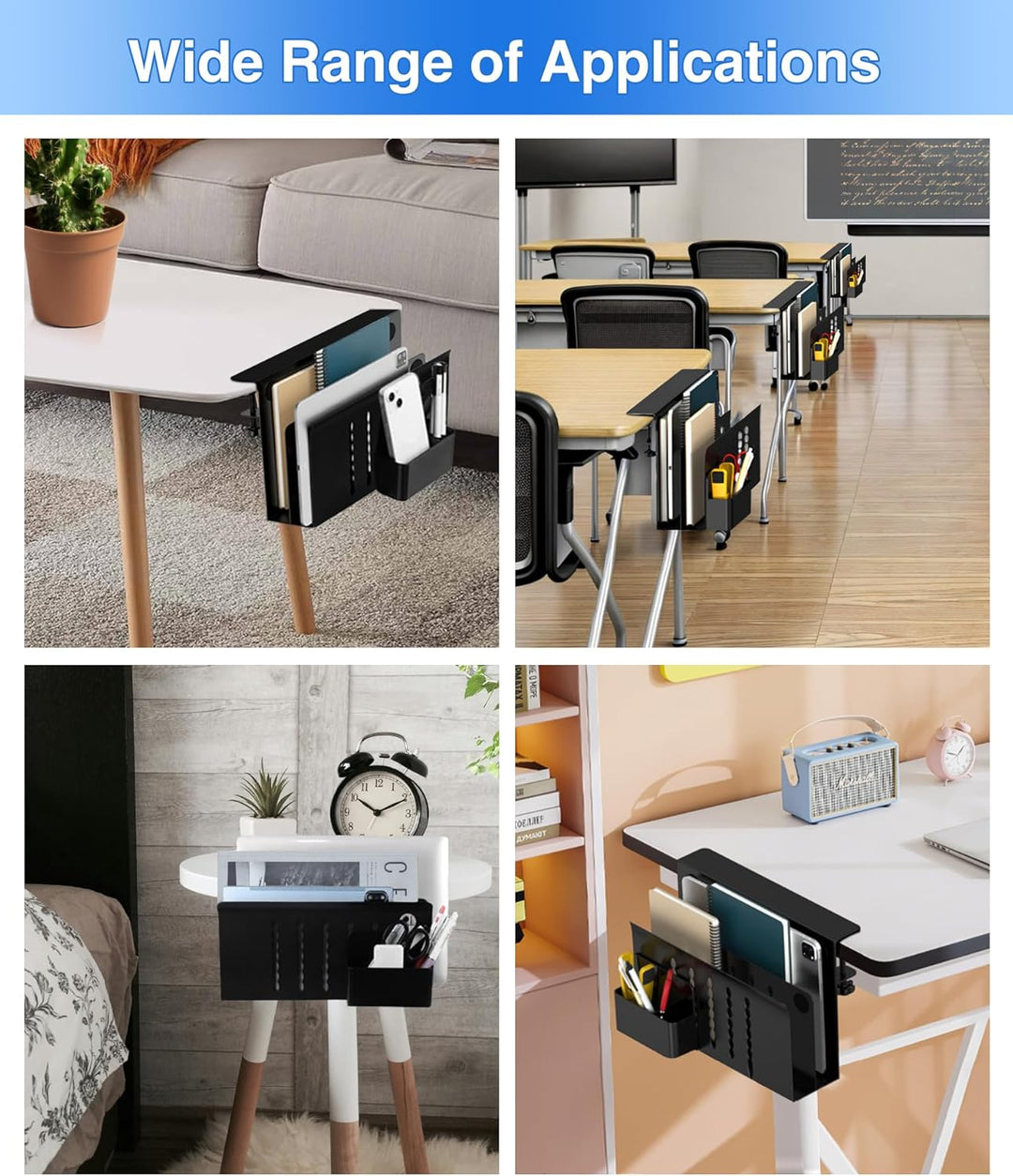 Schreibtisch Seitenaufbewahrung, Doppelschichtiger Desk Side Storage Mit Magnetischer Stifthalter Ke