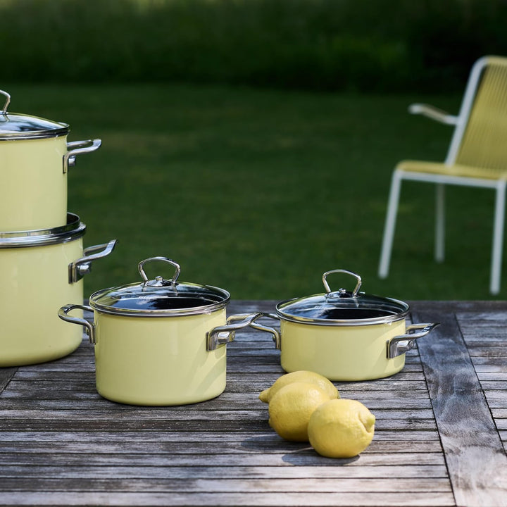Riess, 0558-002, Emaille-Set 5-teilig, LEMON, Emaille, Made in Österreich, LBH: 50,0x30,0x40,0cm, 10