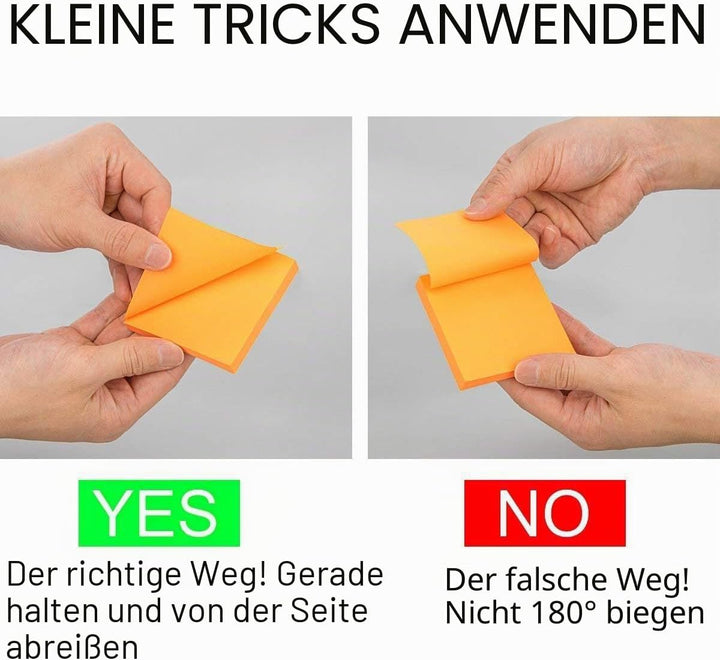 ZCZN Haftnotizen 24 Blöcke 76 x 76 mm Klebezettel, 100 Blatt/Block, Sticky Notes in 6 Neonfarben 6 N