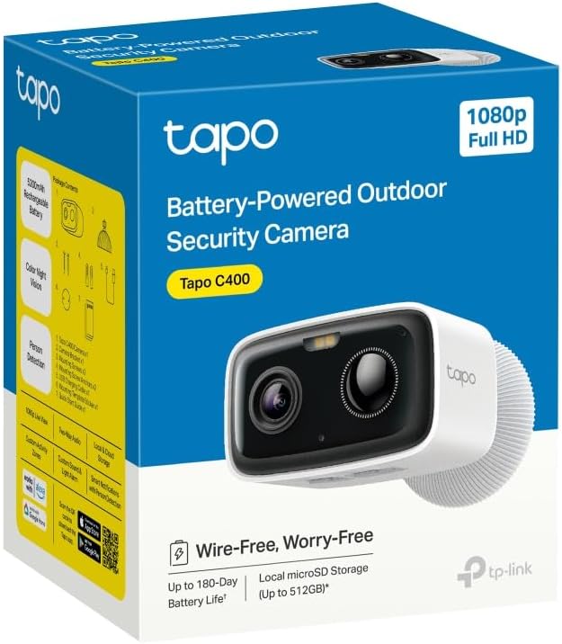 Tapo C400 Aussenkamera Akku | Überwachungskamera aussen mit 1080p-HD-Video, WLAN, Nachtsicht, witter