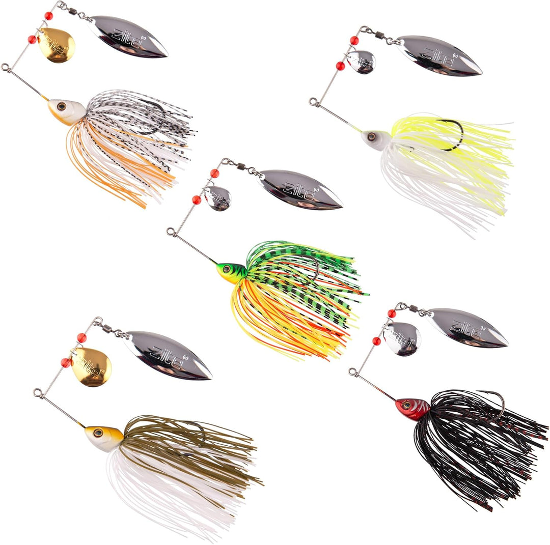 Zite Fishing Inzite Rotator Spinnerbait Set | 5 STK Spinnköder Zander, Barsch, Hecht 10g, 16g, 21g |
