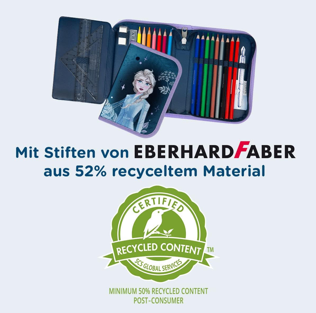 Undercover Federmappe Mädchen Frozen Die Eiskönigin mit Name | Personalisierte Federtasche ELSA mit