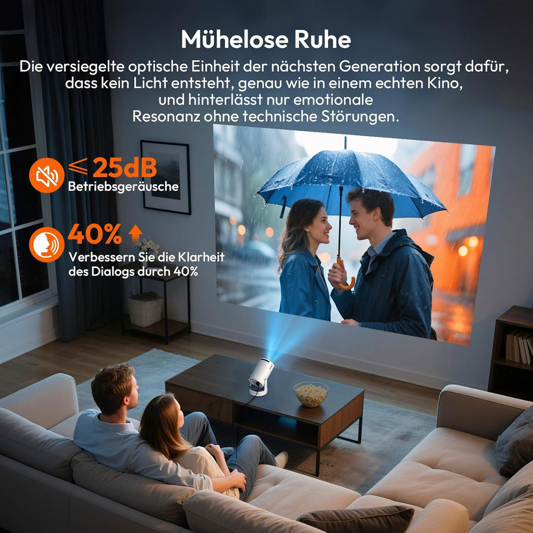 Beamer 4k 1080P 2025 Full HD Unterstützt Android 11, Gimbal 3s Aktualisierter Mini-Projektor 5G WiFi