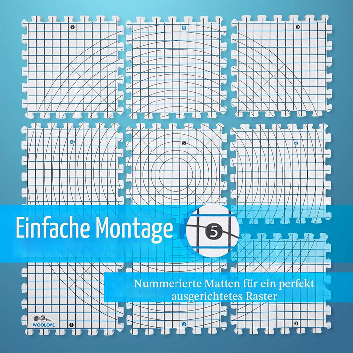 Spannmatten mit Raster, Matten zum Spannen für Handarbeiten Stricken Häkeln Spitze – Spannunterlagen