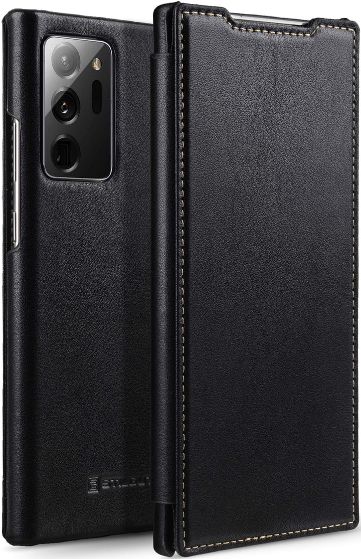 STILGUT Book Case kompatibel mit Samsung Galaxy Note 20 Ultra Hülle aus Leder zum Klappen, Klapphüll