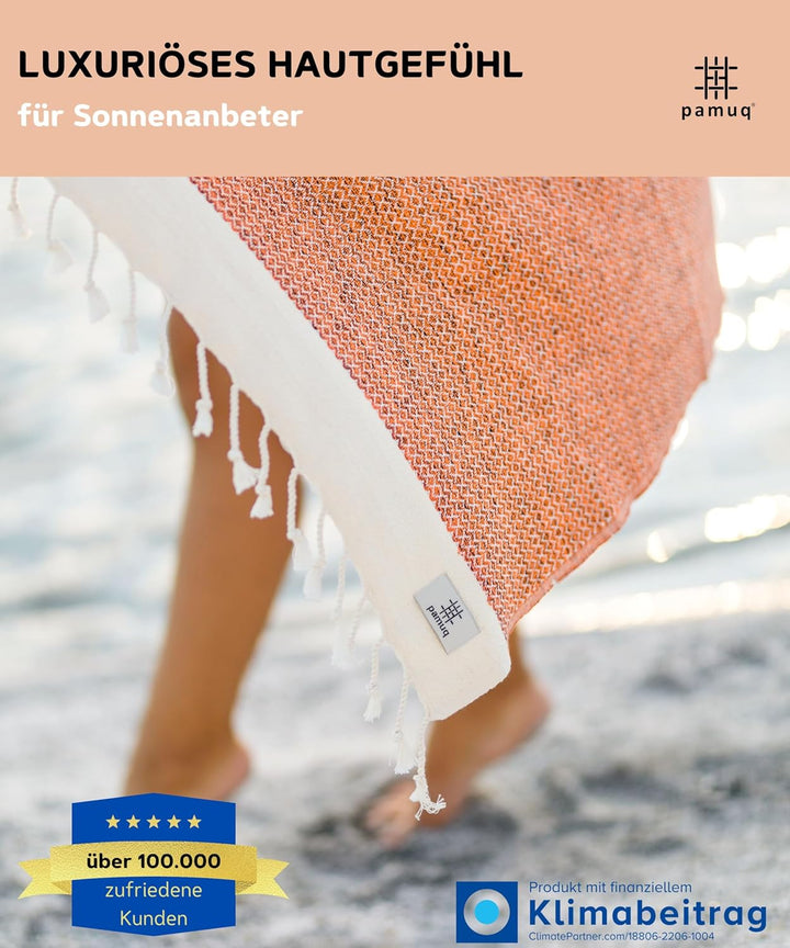 Strandtuch XXL Saunatuch Badetuch Hamamtuch Gross Baumwolle Duschtuch Pestemal Handtuch Fouta Pareo